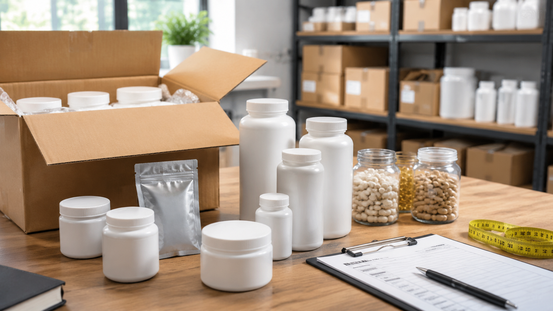 Unbranded supplement samples and a wholesale order checklist